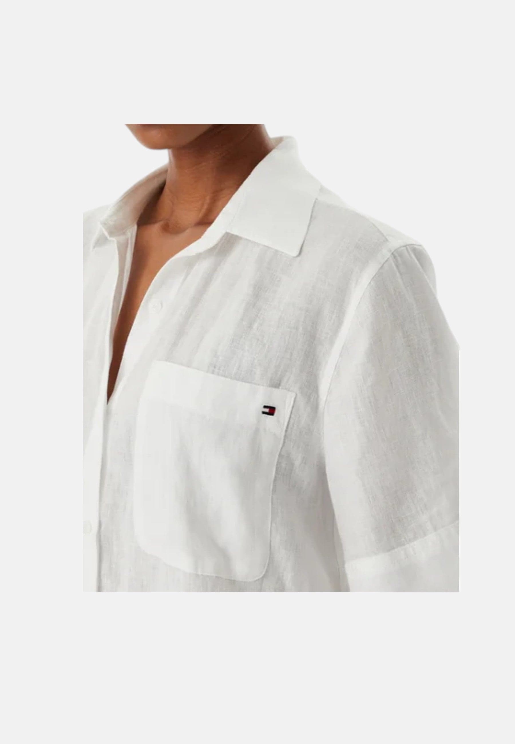 Tommy Hilfiger Camicia donna relaxed fit in puro lino WW0WW48925YCF - 2