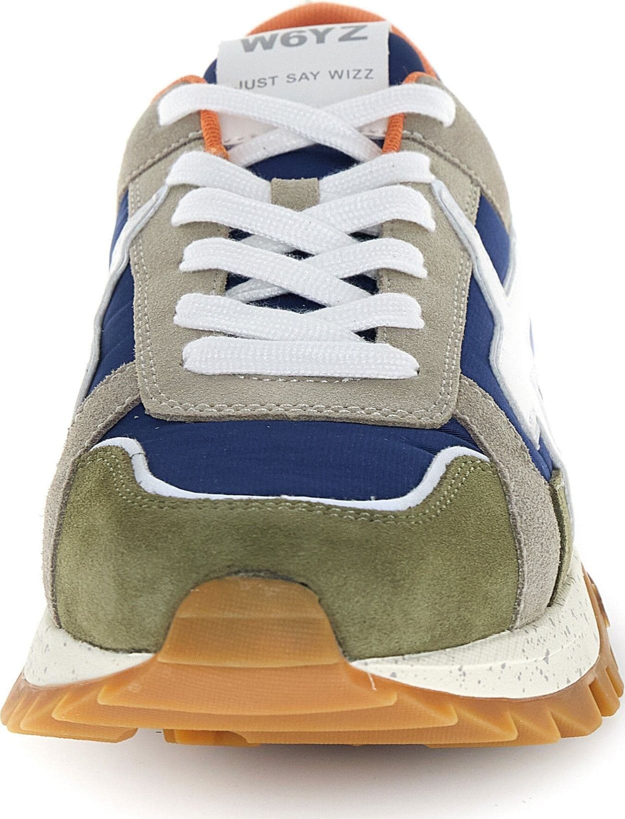 W6YZ Breeze 3-M Sneakers Uomo in Suede e Nylon Multicolor Militare Azure Taupe - 3