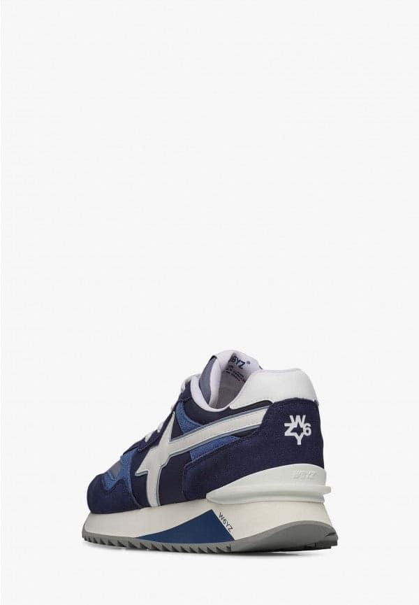 W6yz scarpa uomo YAK-M. - Sneakers in tessuto tecnico e suede - Navy - 3