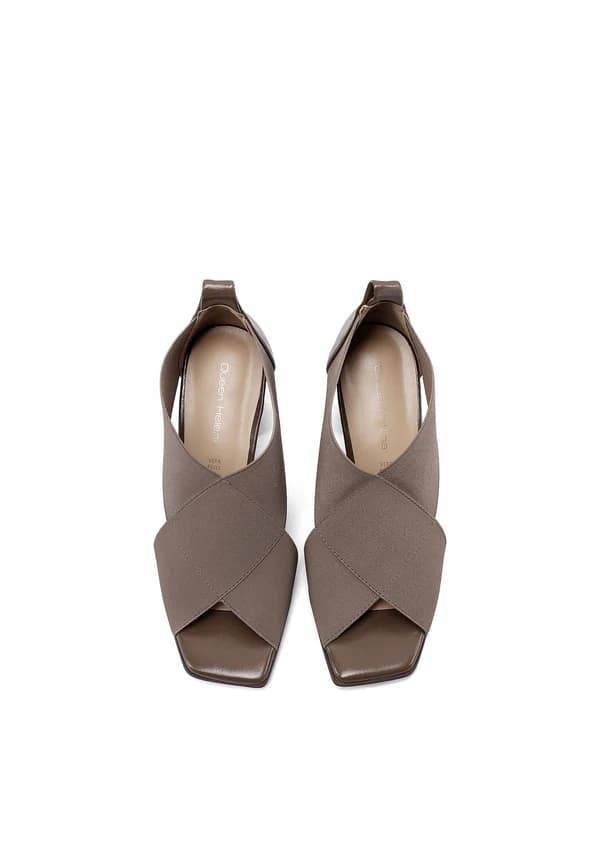 QUENN HELENA SANDALO CON ELASTICI INTRCCIATO ART.S3010 KAKI - 7