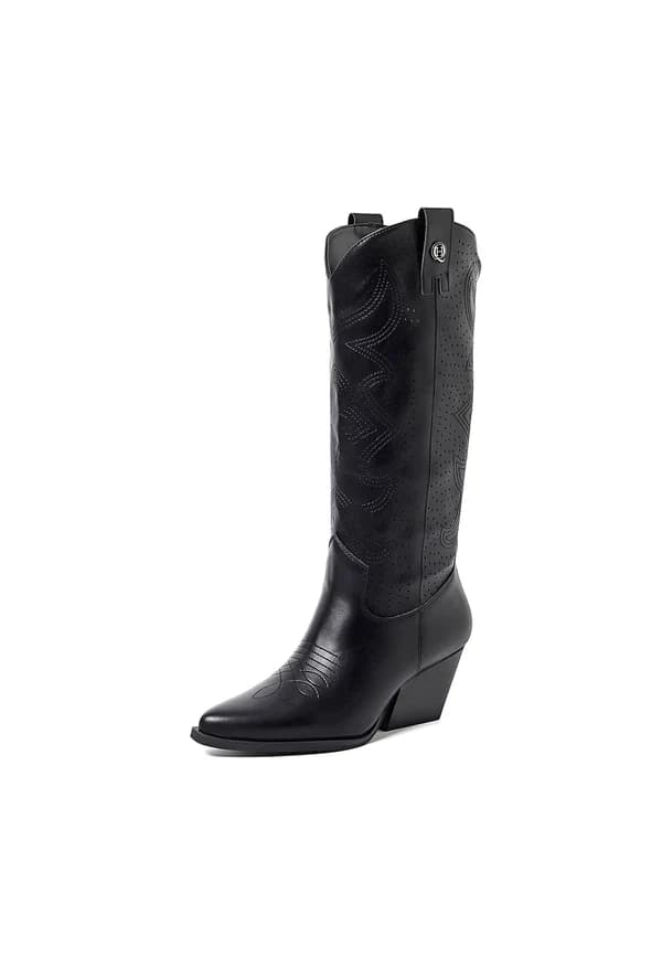 QUENN HELENA STIVALE TEXANO ART.X28-100 NERO - 5