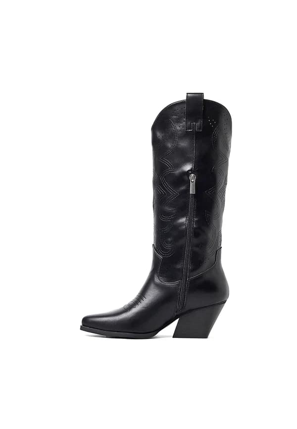 QUENN HELENA STIVALE TEXANO ART.X28-100 NERO - 6