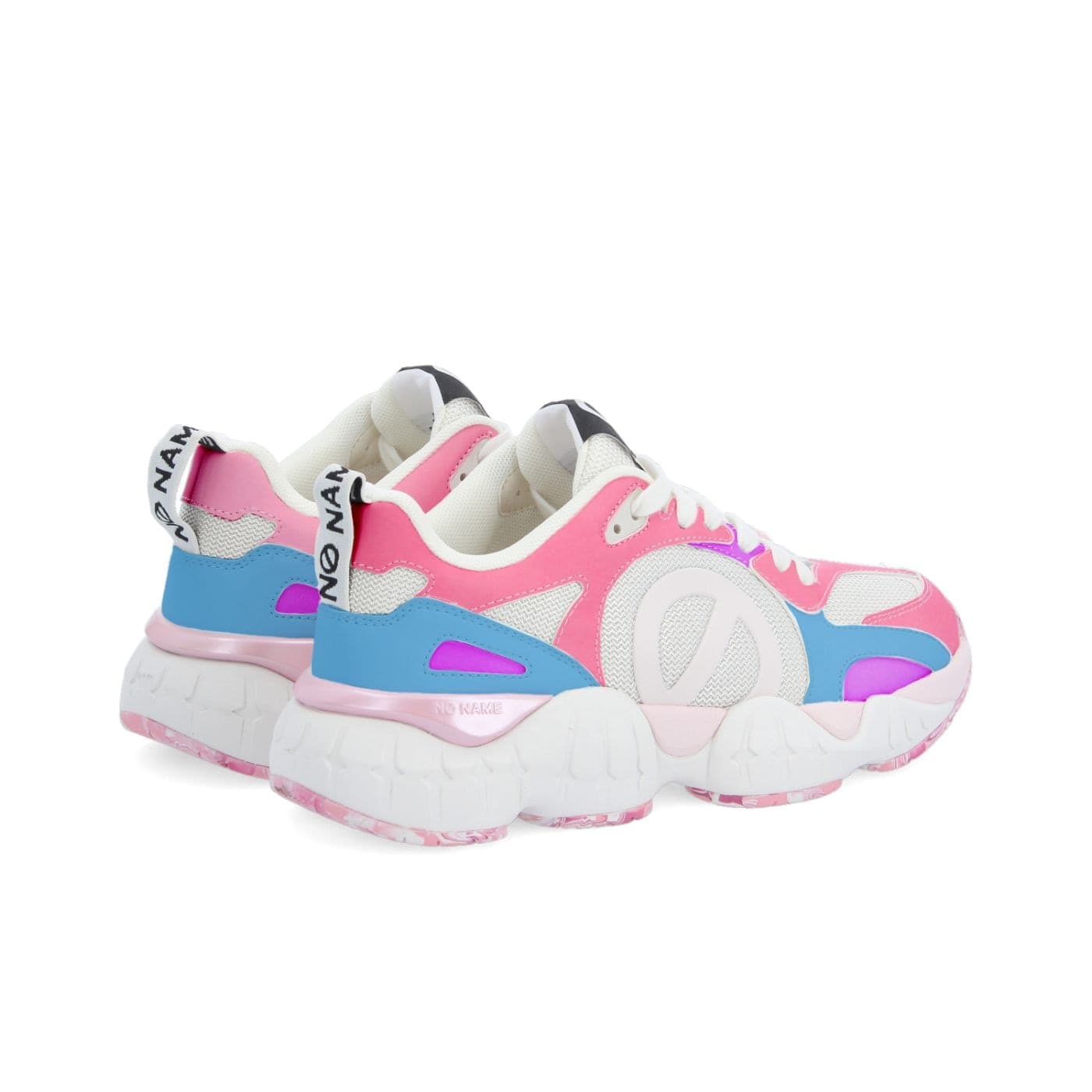 NO NAME SNEAKER ART.KRAZEE RUNNER BIANCO ROSA BLU -CAMBIA COLORE AL SOLE- - 4