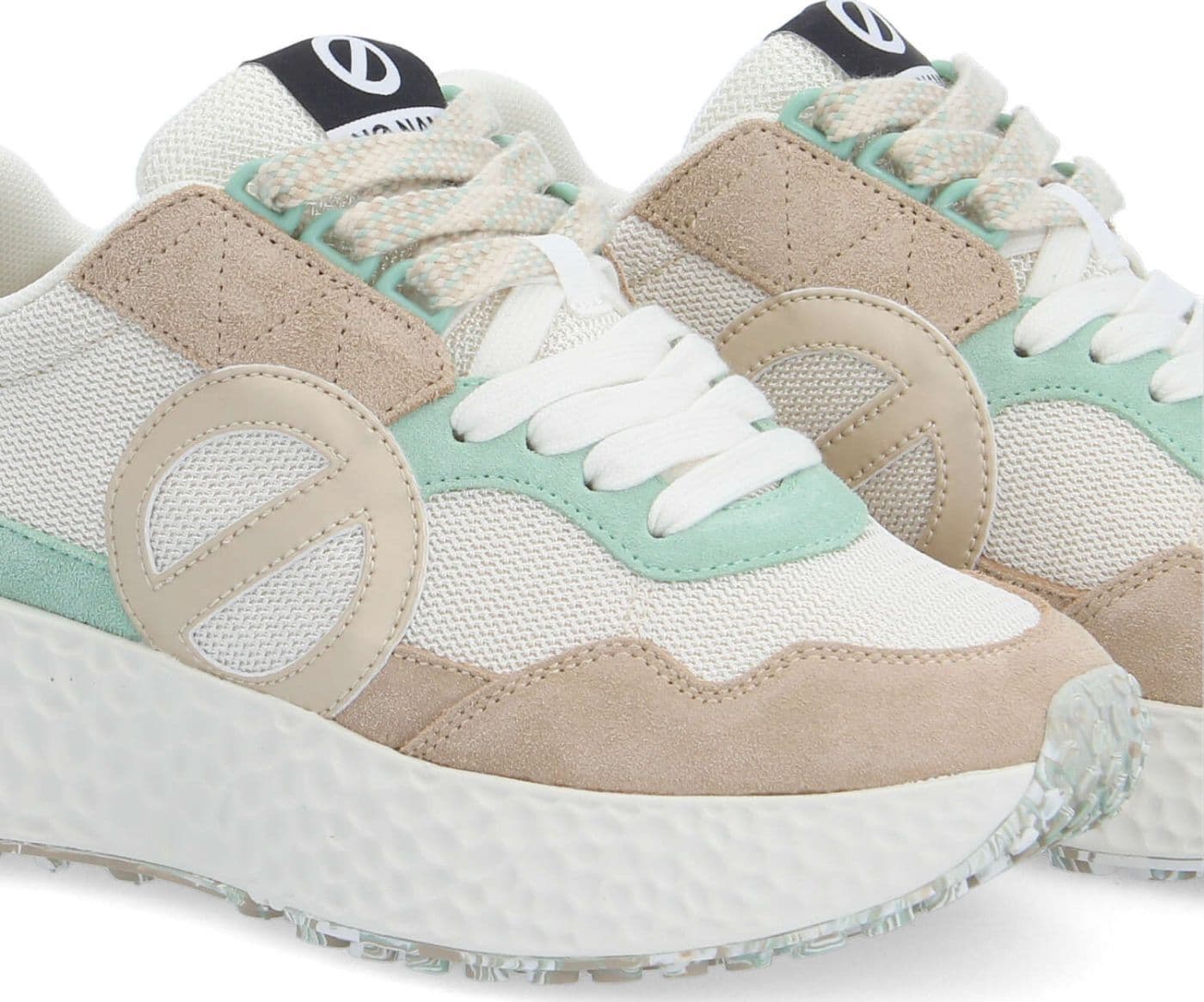 NO NAME SNEAKER ART.carter jogger BEIGE BIANCO VERDE - 3