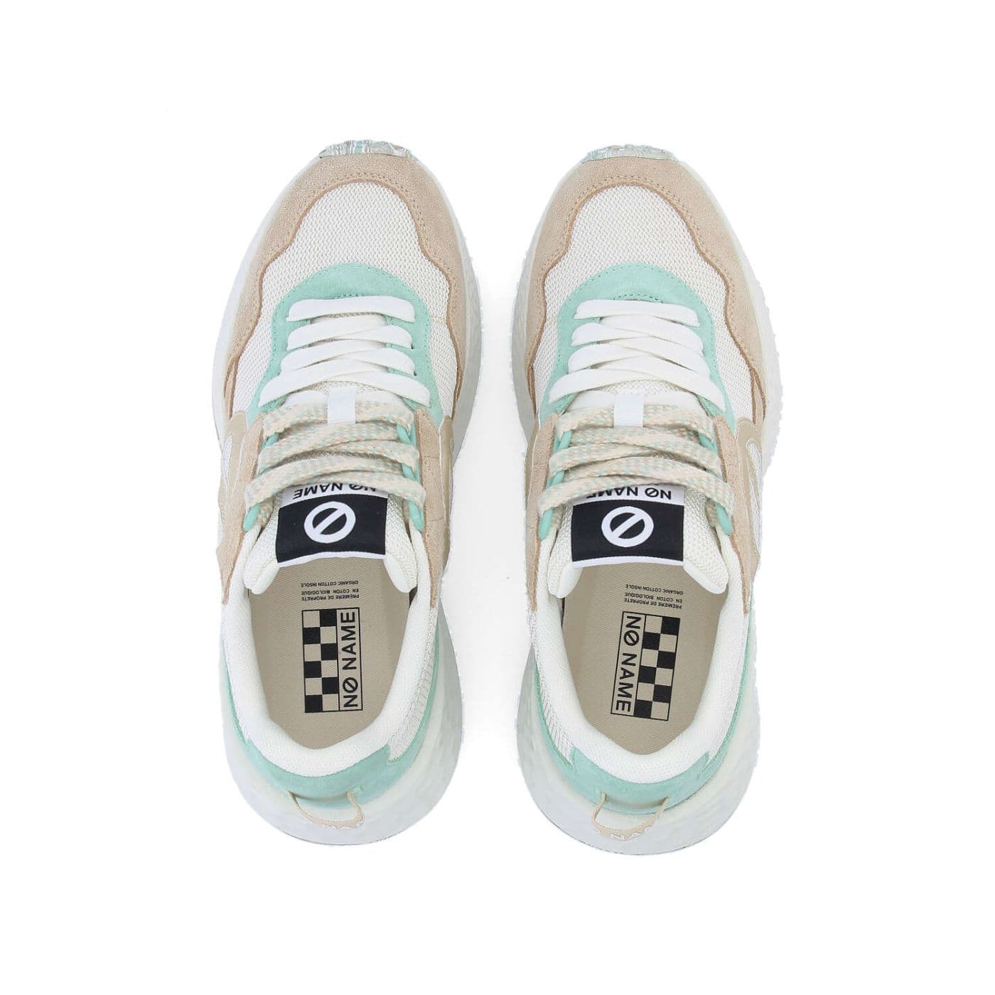 NO NAME SNEAKER ART.carter jogger BEIGE BIANCO VERDE - 4