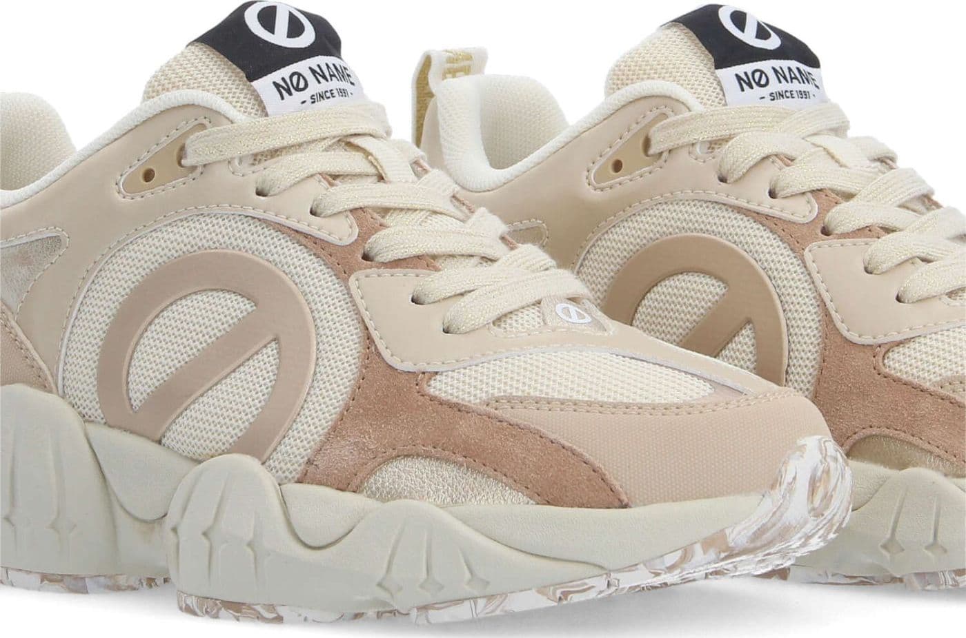 NO NAME SNEAKER ART.KRAZEE RUNNER BIANCO BEIGE - 3