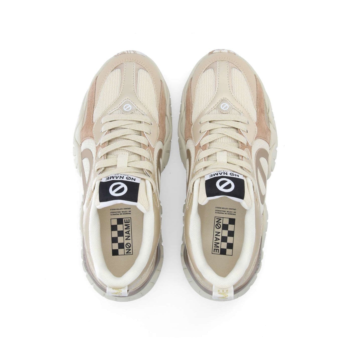 NO NAME SNEAKER ART.KRAZEE RUNNER BIANCO BEIGE - 4