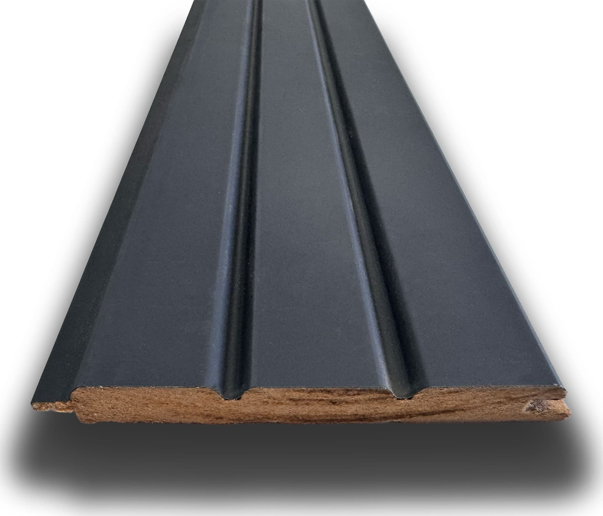€5,35ml - Asta intera 14x117x2800mm di Rivestimento a Lamelli in fibra di legno SILK TOUCH - PIOMBO URBANO - 3