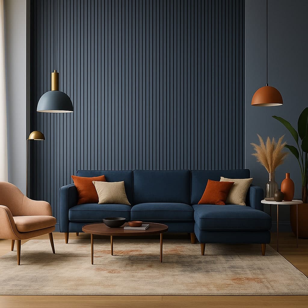 €5,35ml - Asta intera 14x117x2800mm di Rivestimento a Lamelli in fibra di legno SILK TOUCH - PIOMBO URBANO - 4