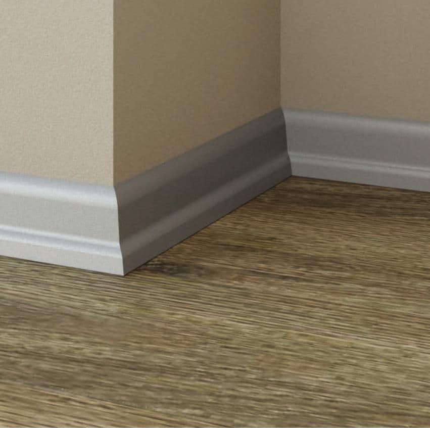 Battiscopa Zoccolino ECONOMICO per LAMINATI 55X19 Bianco, Alluminio (prezzo al metro lineare) - 2