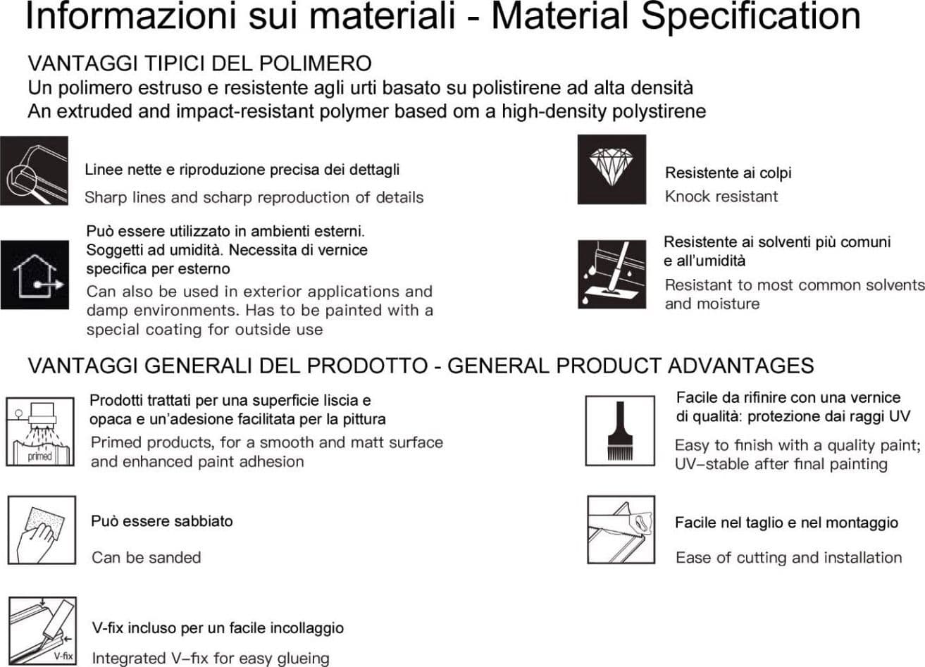€49,90al mq - pacco da 3,6mq (due aste) 22x600x3000mm di Rivestimento ACUSTICO Pet e polimeri LAMELLI vari decori - 17