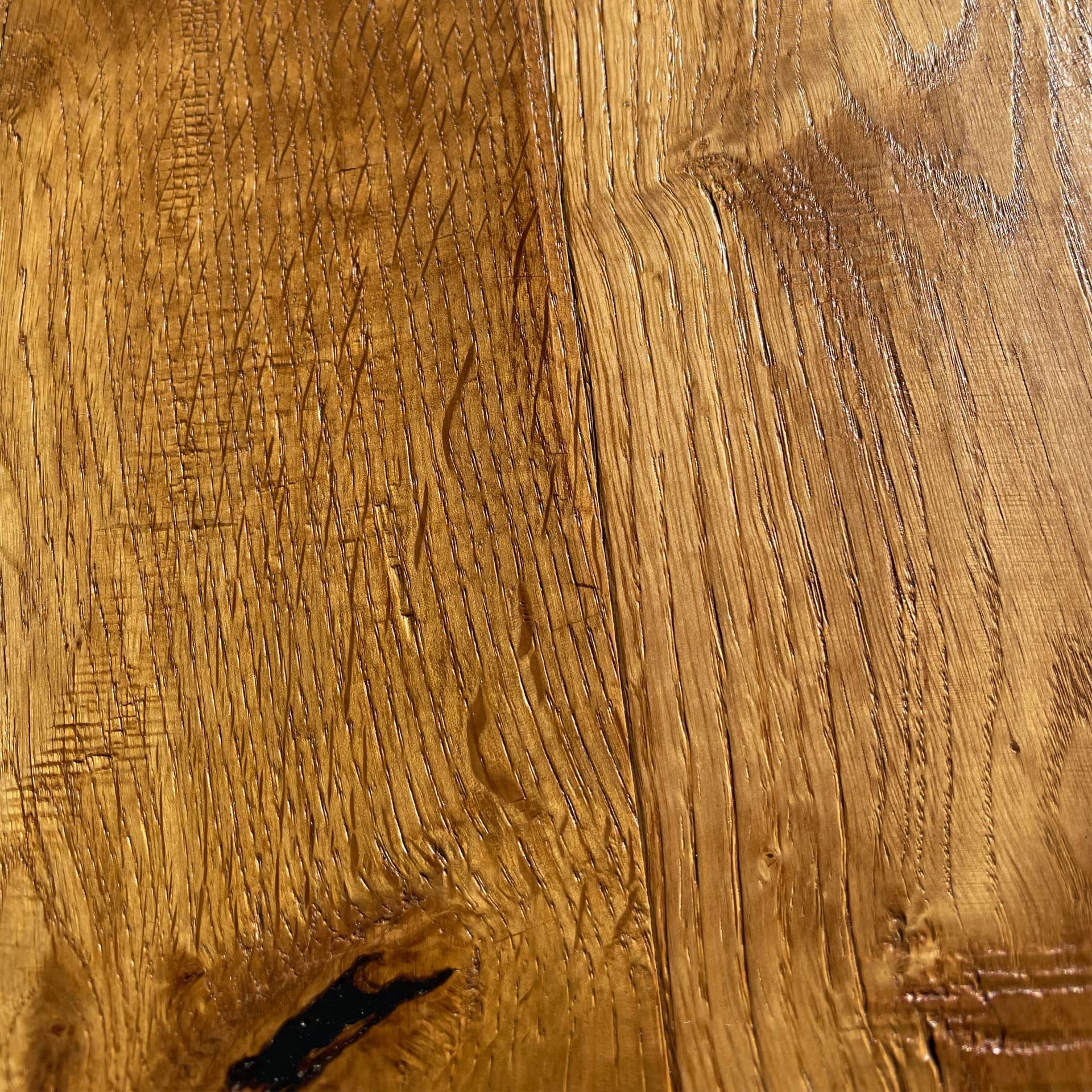 Maxilistone parquet "I MANUFATTI" quercia MIELE Olio/Cera 12x158x600/1830 piallata e bisellata a mano - 2
