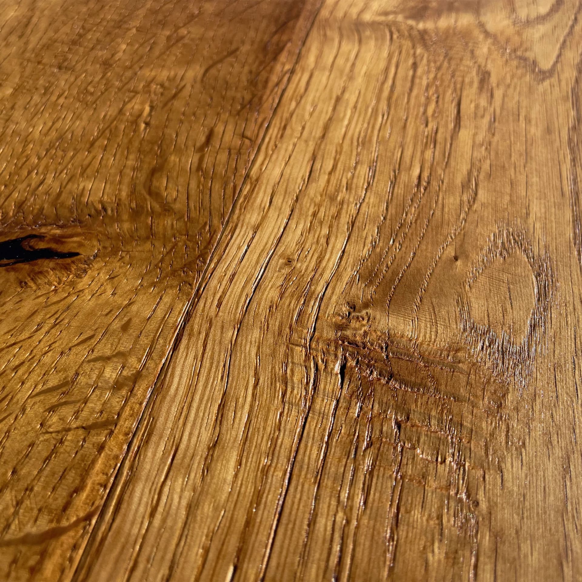 Maxilistone parquet "I MANUFATTI" quercia MIELE Olio/Cera 12x158x600/1830 piallata e bisellata a mano - 3