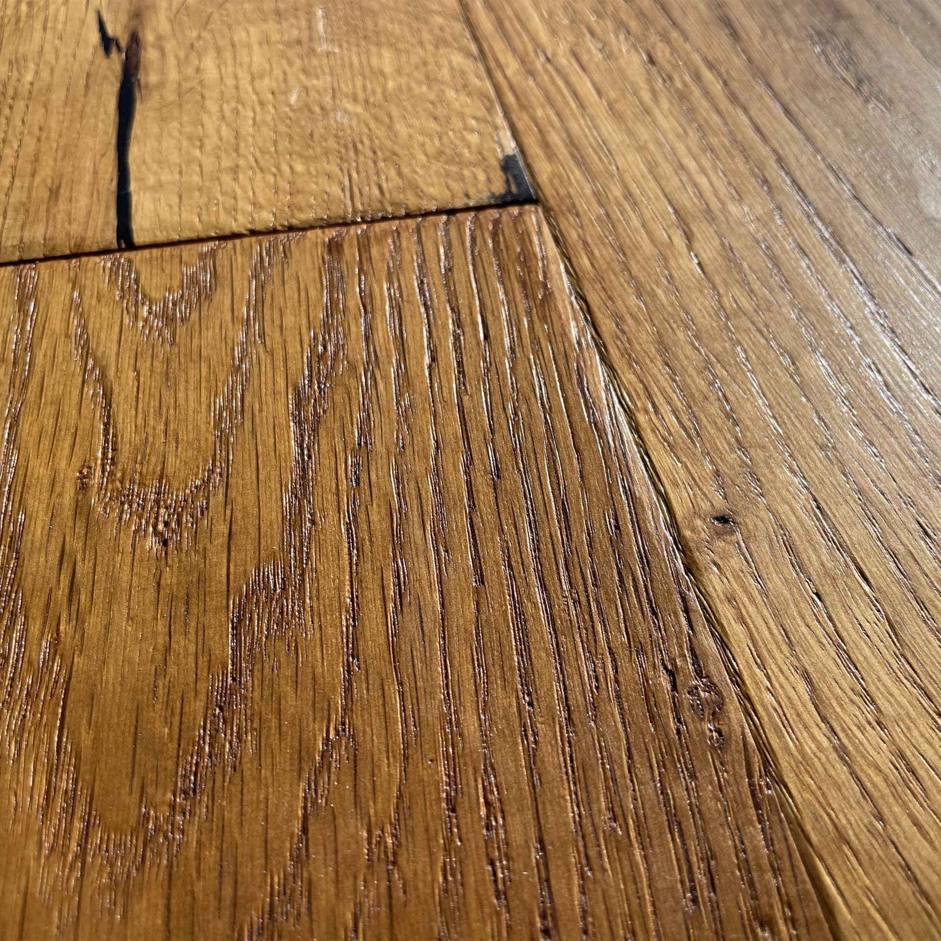 Maxilistone parquet "I MANUFATTI" quercia MIELE Olio/Cera 12x158x600/1830 piallata e bisellata a mano - 7