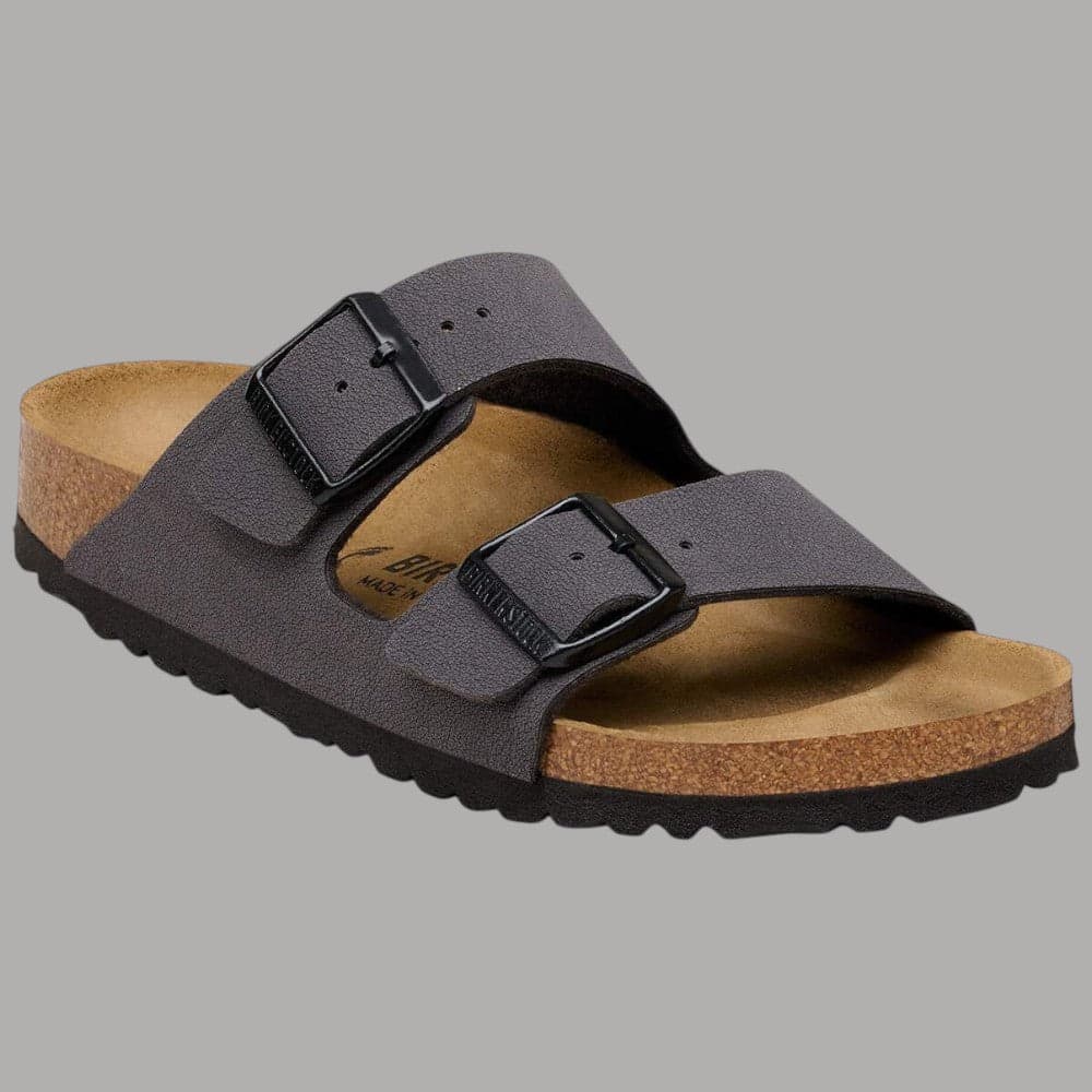 Sandali Birkenstock Arizona Nabuk Grigio in Pelle e Sughero - 7