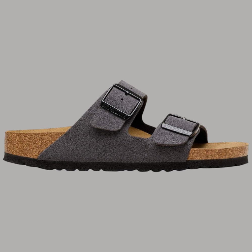 Sandali Birkenstock Arizona Nabuk Grigio in Pelle e Sughero - 4