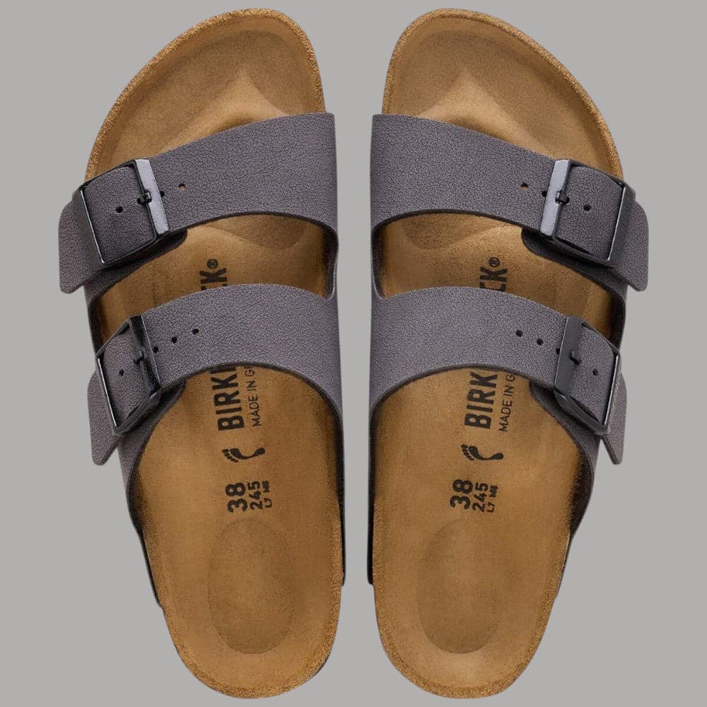 Sandali Birkenstock Arizona Nabuk Grigio in Pelle e Sughero - 6