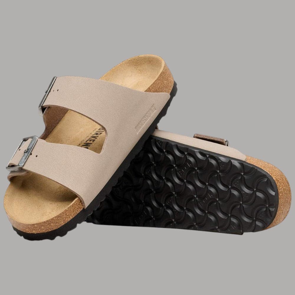 Sandali Birkenstock Arizona Grigio Taupe Nabuk Narrow Fit - 4