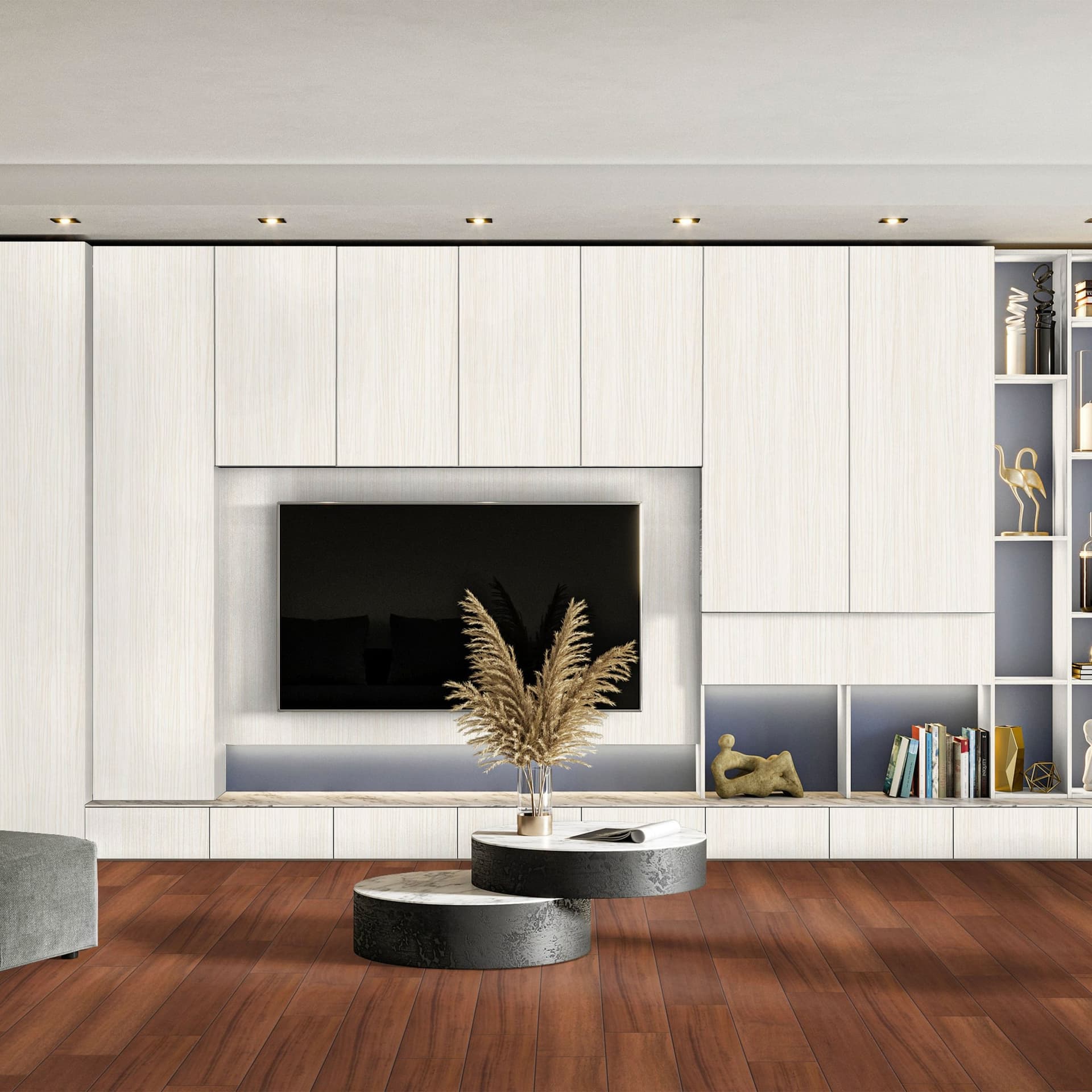 Pavimento in laminato 7mm Click Spazzolato DOUSSIE MERBAU 197x1205 - 10 anni garanzia (prezzo al m²) - 4