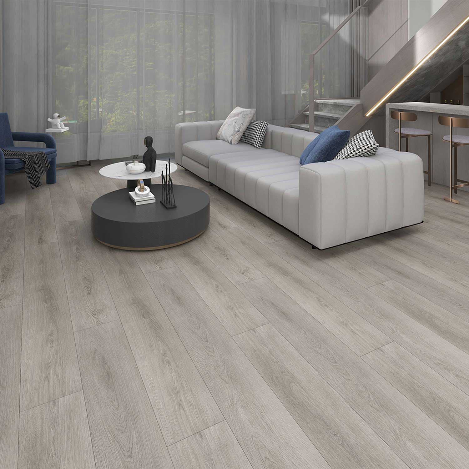 Pavimento SPC in Polvere di Pietra click 5mm HI-RES 1220x228mm (sp. 4+1) mod. BOSLAND - 5