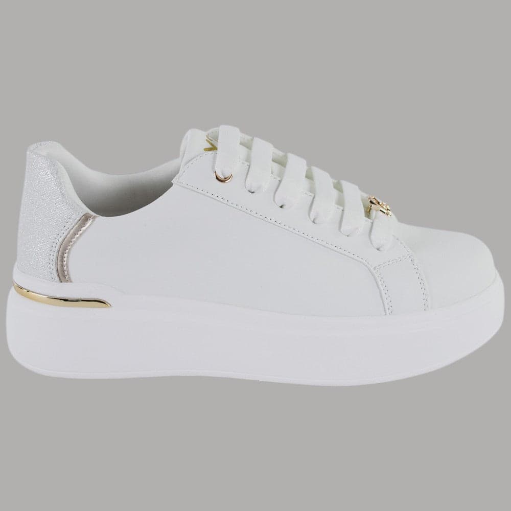 YNot Sneakers Platform GIUSY Donna Suola Alta Comfort Elegante Bianca - 5