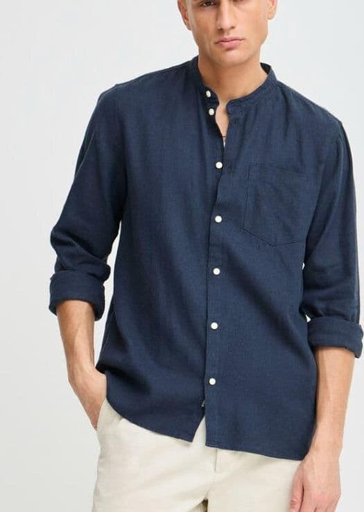Camicia Solid Allan China Blue - 3