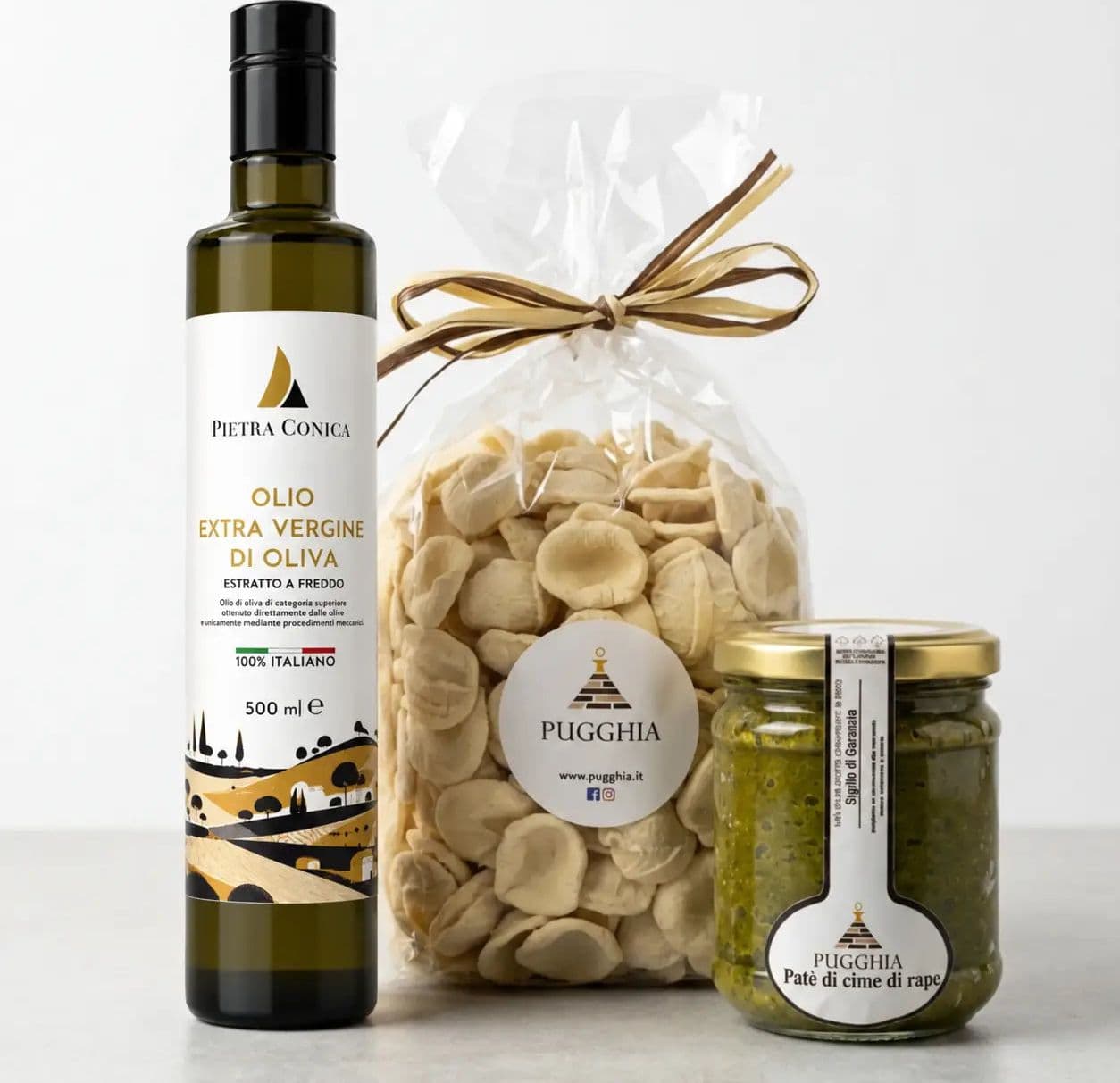 LA TRIADE PUGLIESE : Orecchiette + Olio EVO + Paté di Cime di Rapa