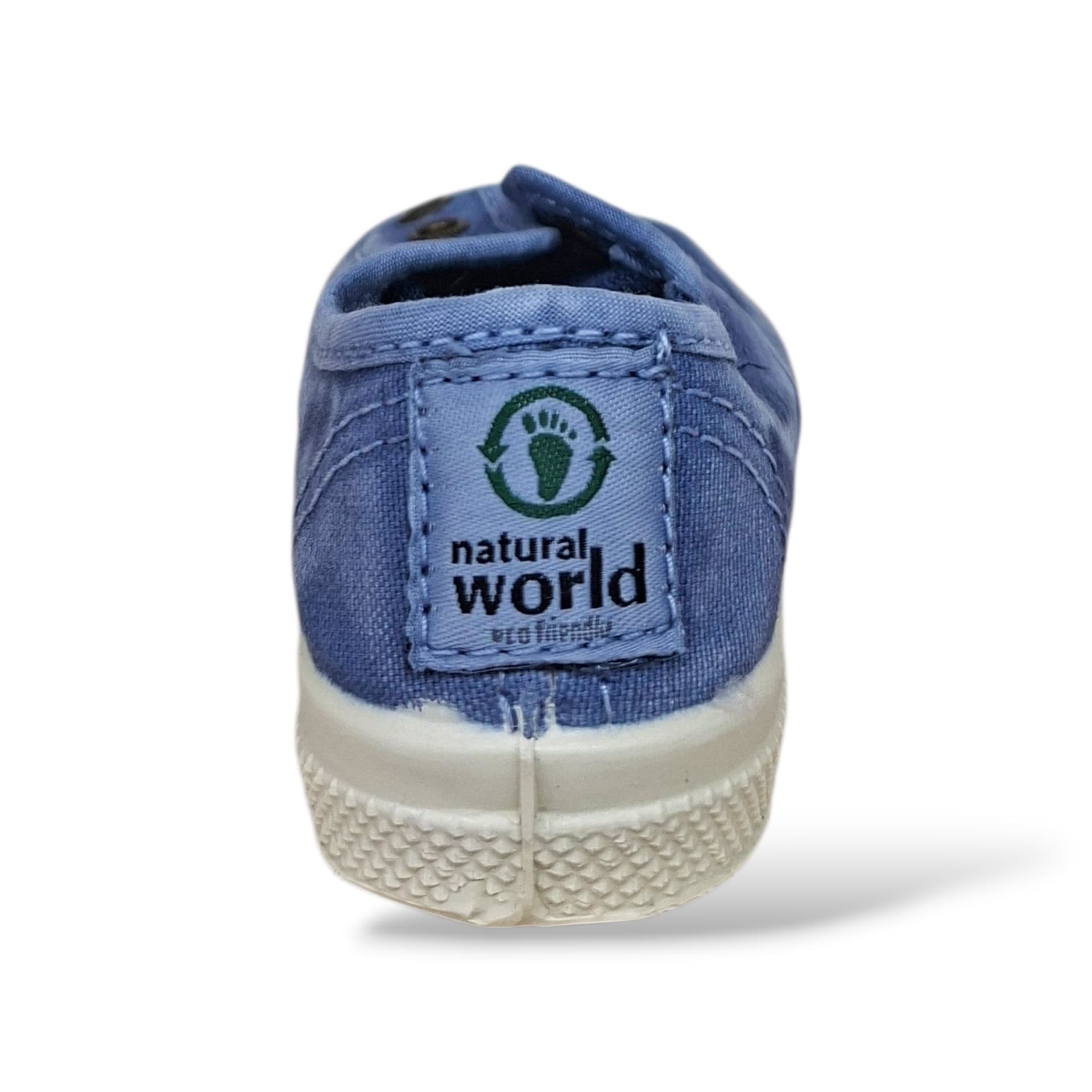 Sneakers Bambini Natural World 470 Celeste Elastico – Scarpe Vegane Traspiranti Primavera Estate - 3