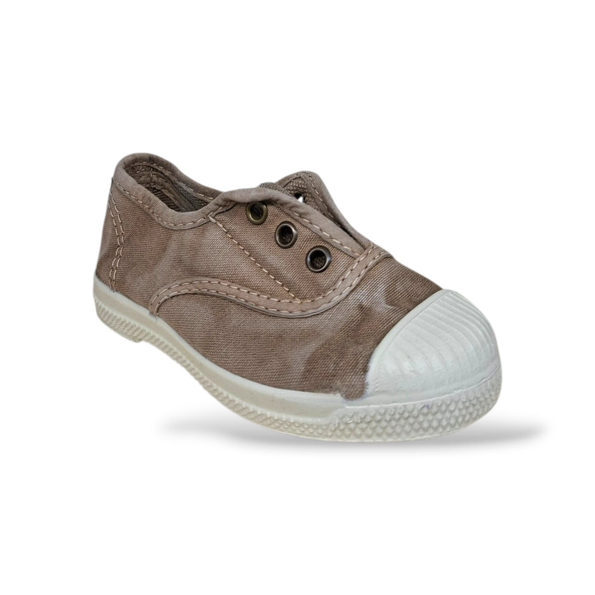 Sneakers Bambini Natural World 470 Beige Elastico – Scarpe Vegane Traspiranti Primavera Estate - 2