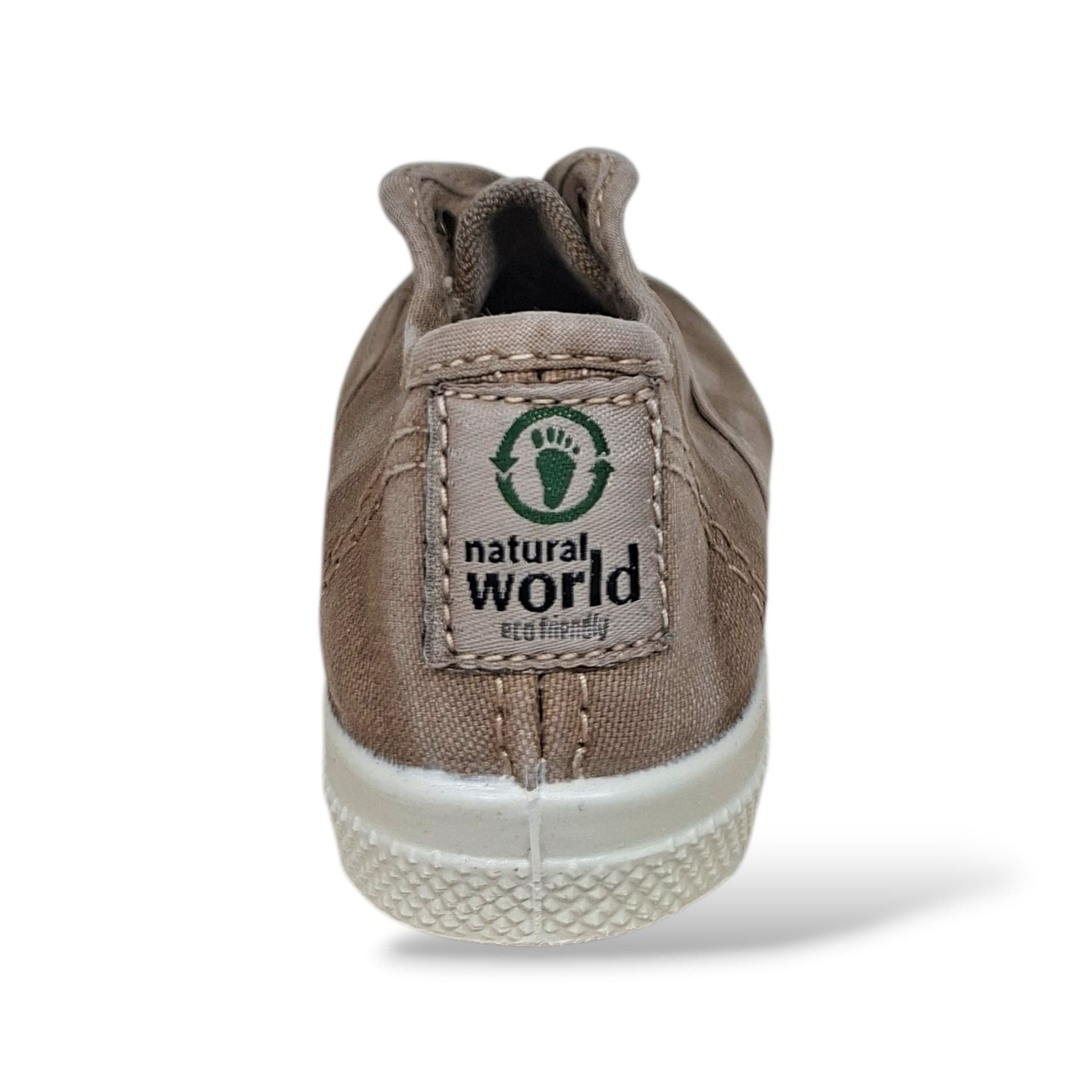 Sneakers Bambini Natural World 470 Beige Elastico – Scarpe Vegane Traspiranti Primavera Estate - 3