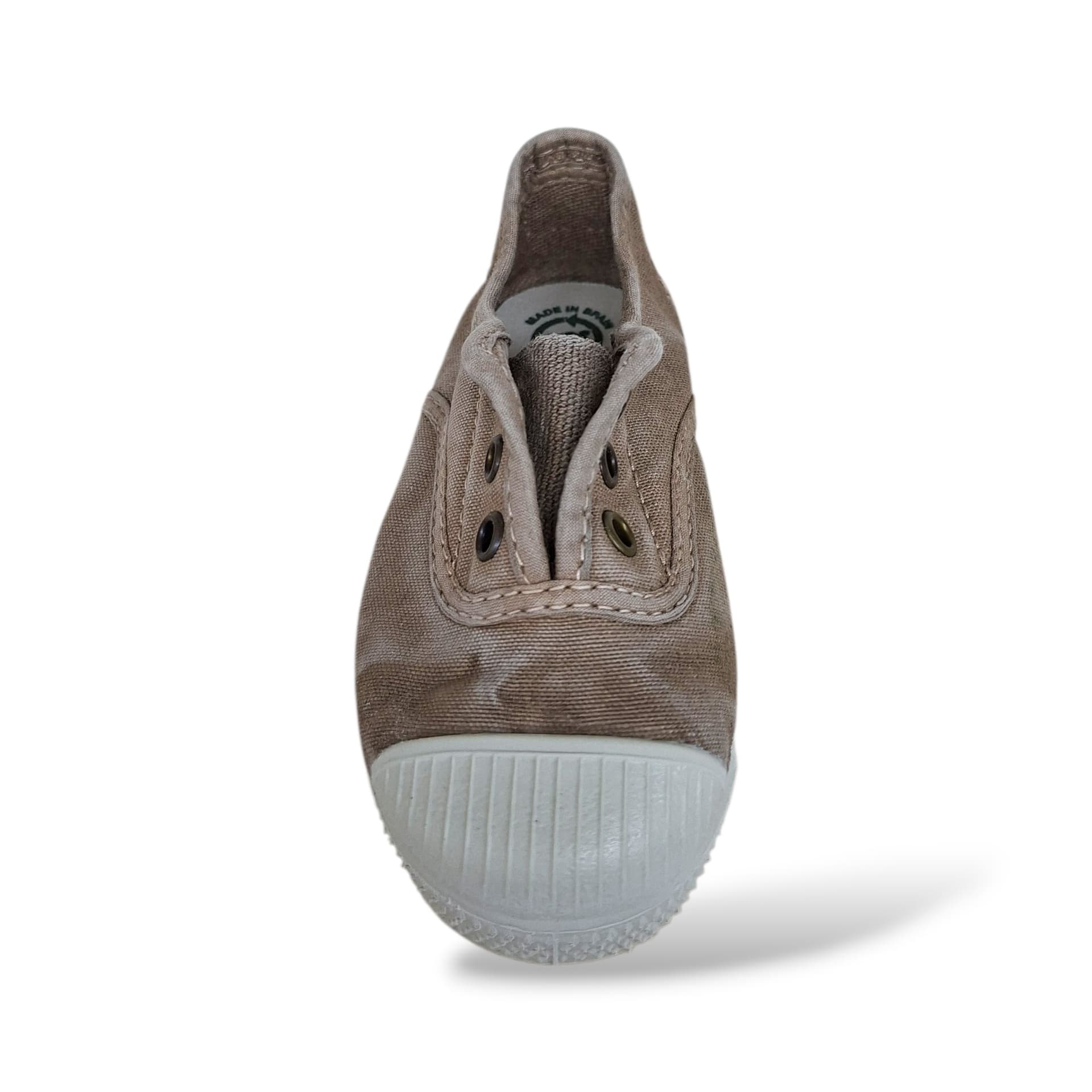 Sneakers Bambini Natural World 470 Beige Elastico – Scarpe Vegane Traspiranti Primavera Estate - 4