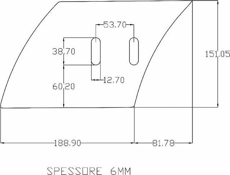 Raschietto per frangizolle adattabile Nardi 190x150 mm sp. 6 mm - 2