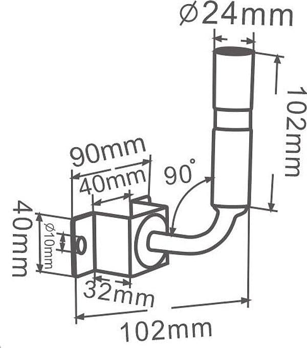 Piantone per lampeggiante inclinabile 180° - 4