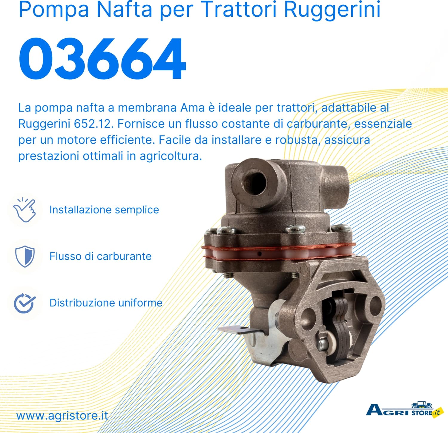 Pompa nafta a membrana adattabile Ruggerini 652.12 - 6