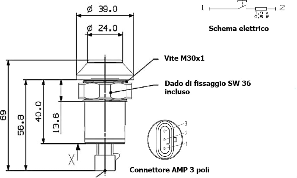 Interruttore a pulsante Pneutron Blu - 5