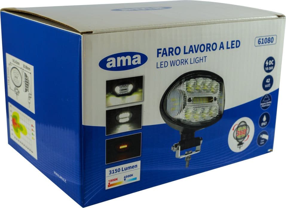 Faro da lavoro a LED ovale 10-36V - 7