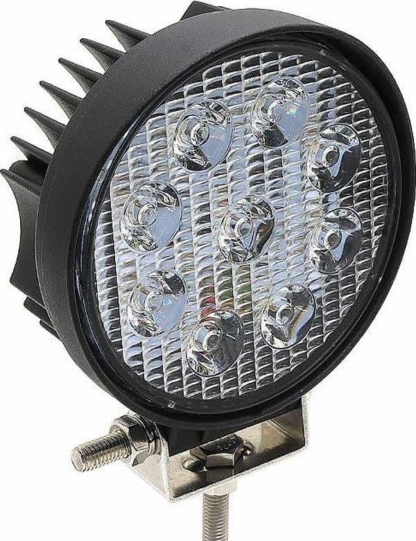 Faro da lavoro a LED rotondo Ø 110 mm, 10-36V DC, 27W,  2025LM, raggio ampio/largo, 9 LED