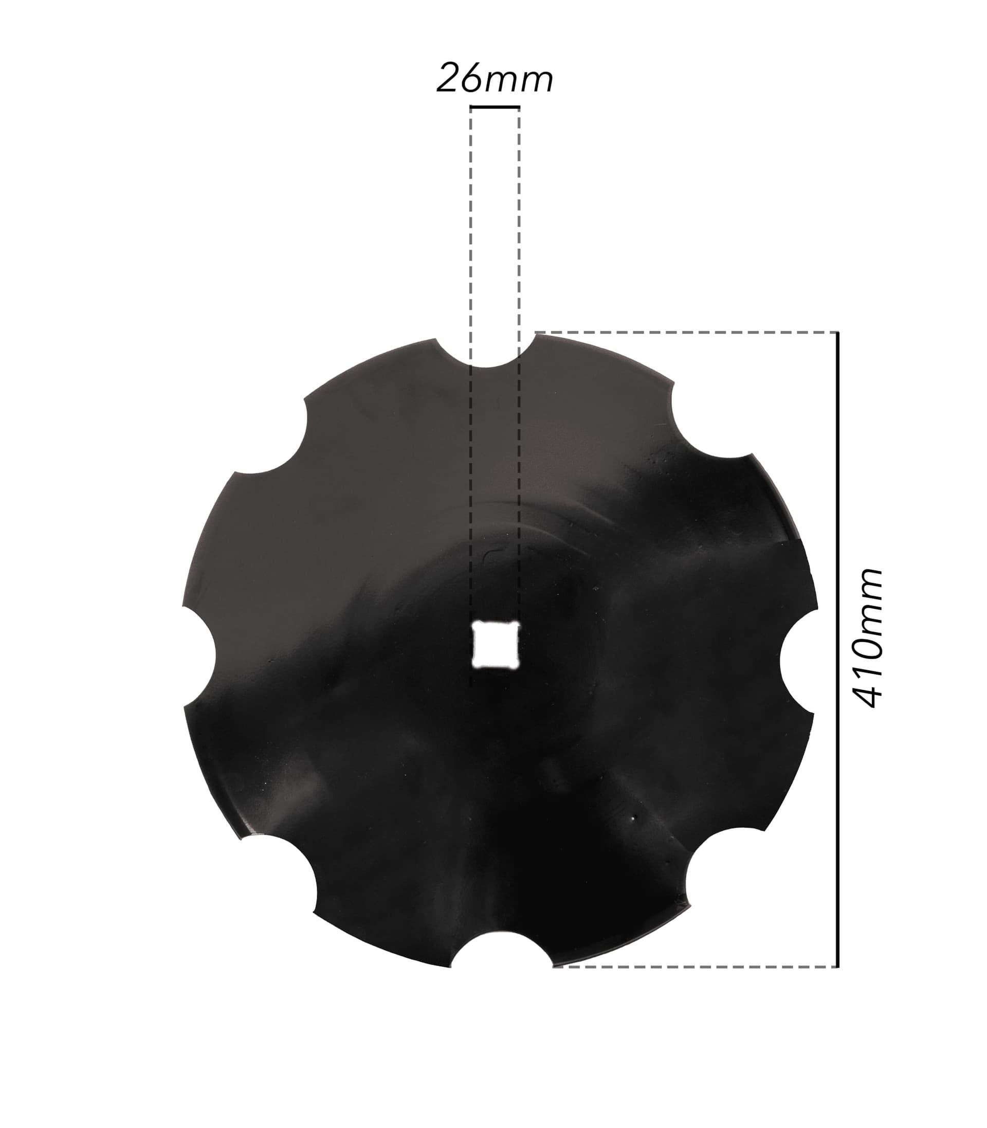 DISCO FRANGIZOLLE DENTATO Ø 410X3 MM. -  FORO QUADRO 26 - 4