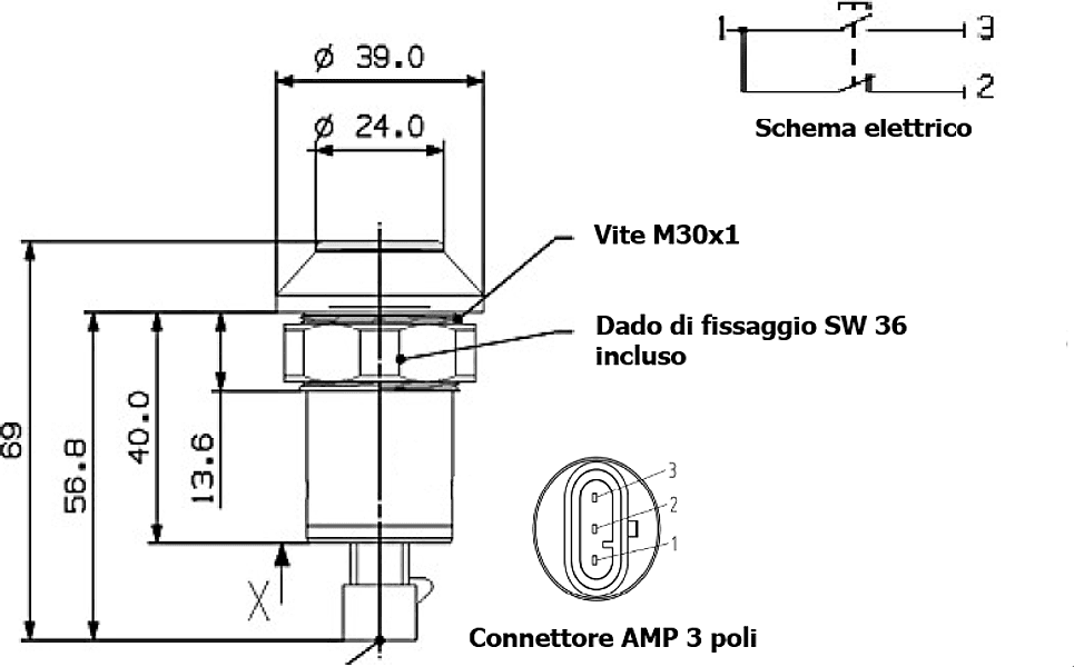 Interruttore a pulsante Pneutron Giallo - 5