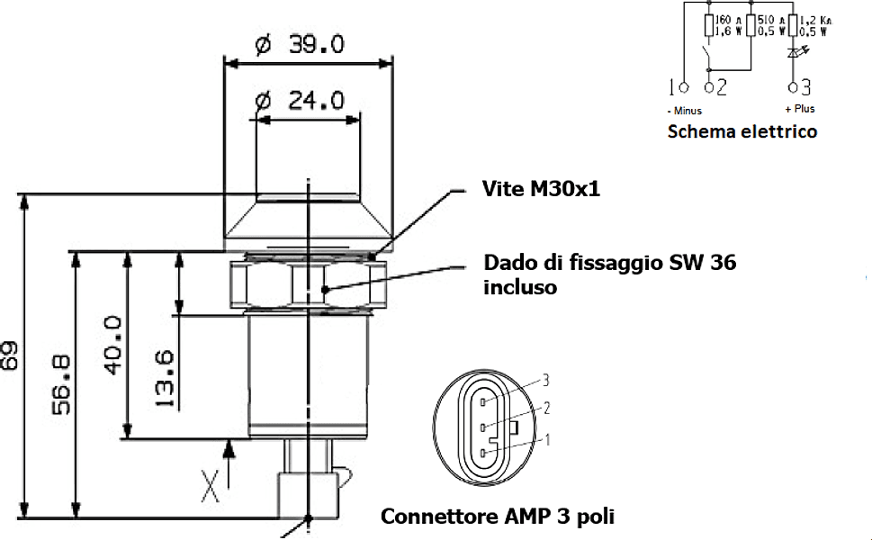 Interruttore a pulsante Pneutron Giallo - 4