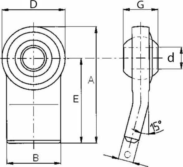 Supporto inferiore rotula sferica seconda categoria con Ø 28mm testa Ø 80mm e interasse 110mm - 2