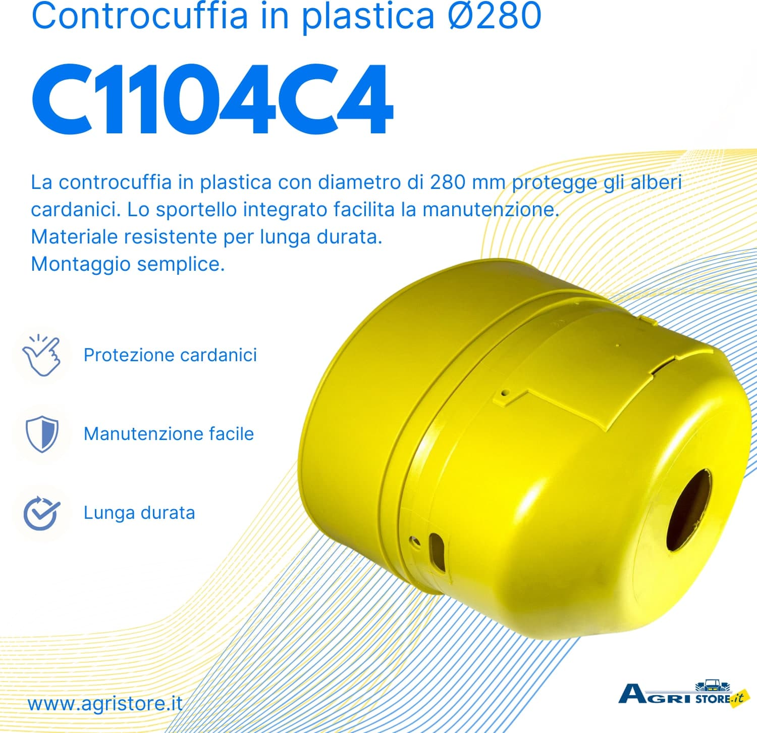 Controcuffia in plastica con 1 sportello Ø280 confezione da 2 pezzi - 6
