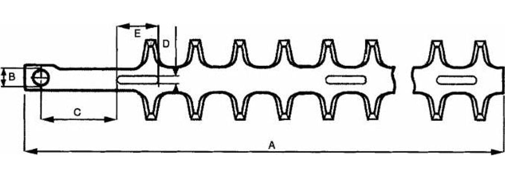 Lama doppia inferiore 651 mm - 2