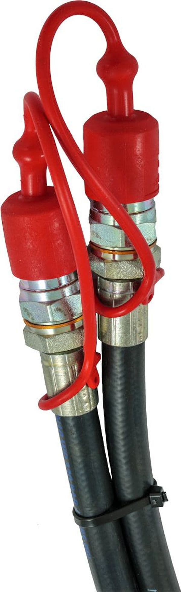 Kit tubi idraulici 3/8" 2SN per terzi punti con valvola di blocco con bocchettone - 2