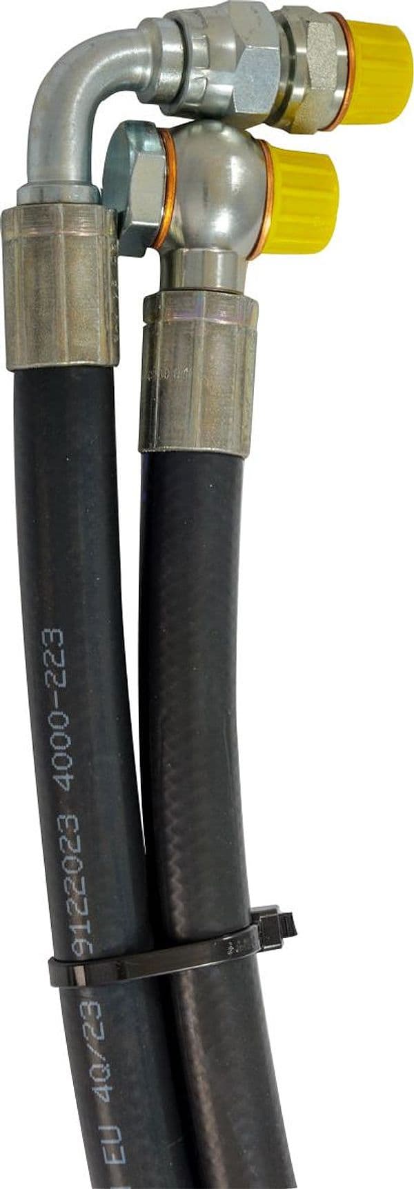 Kit tubi idraulici 3/8" 2SN per terzi punti con valvola di blocco con bocchettone - 3
