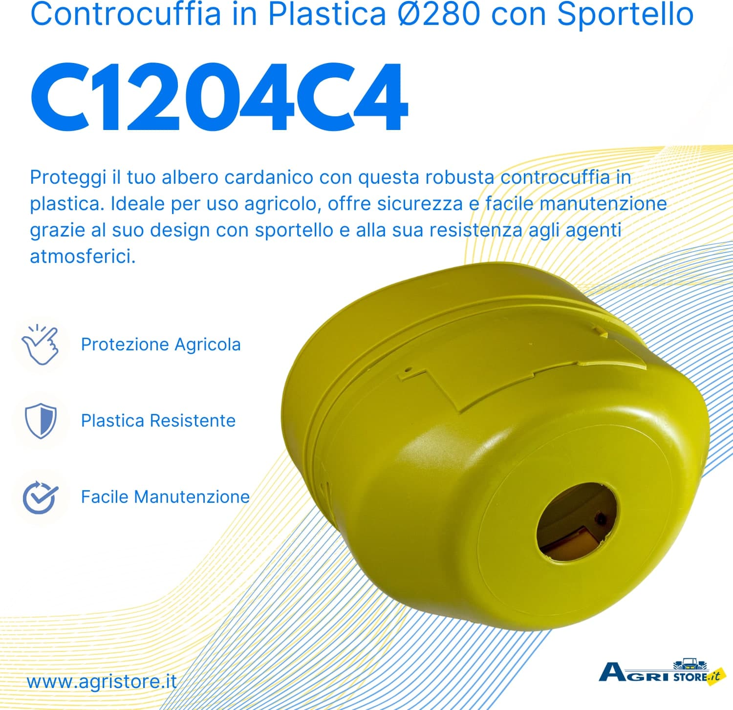 Controcuffia in plastica con sportello Ø280 confezione da 2 pezzi - 6