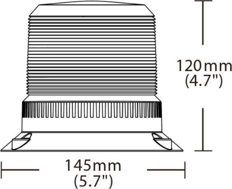 Lampeggiante LED base piana 10-110V DC - 2