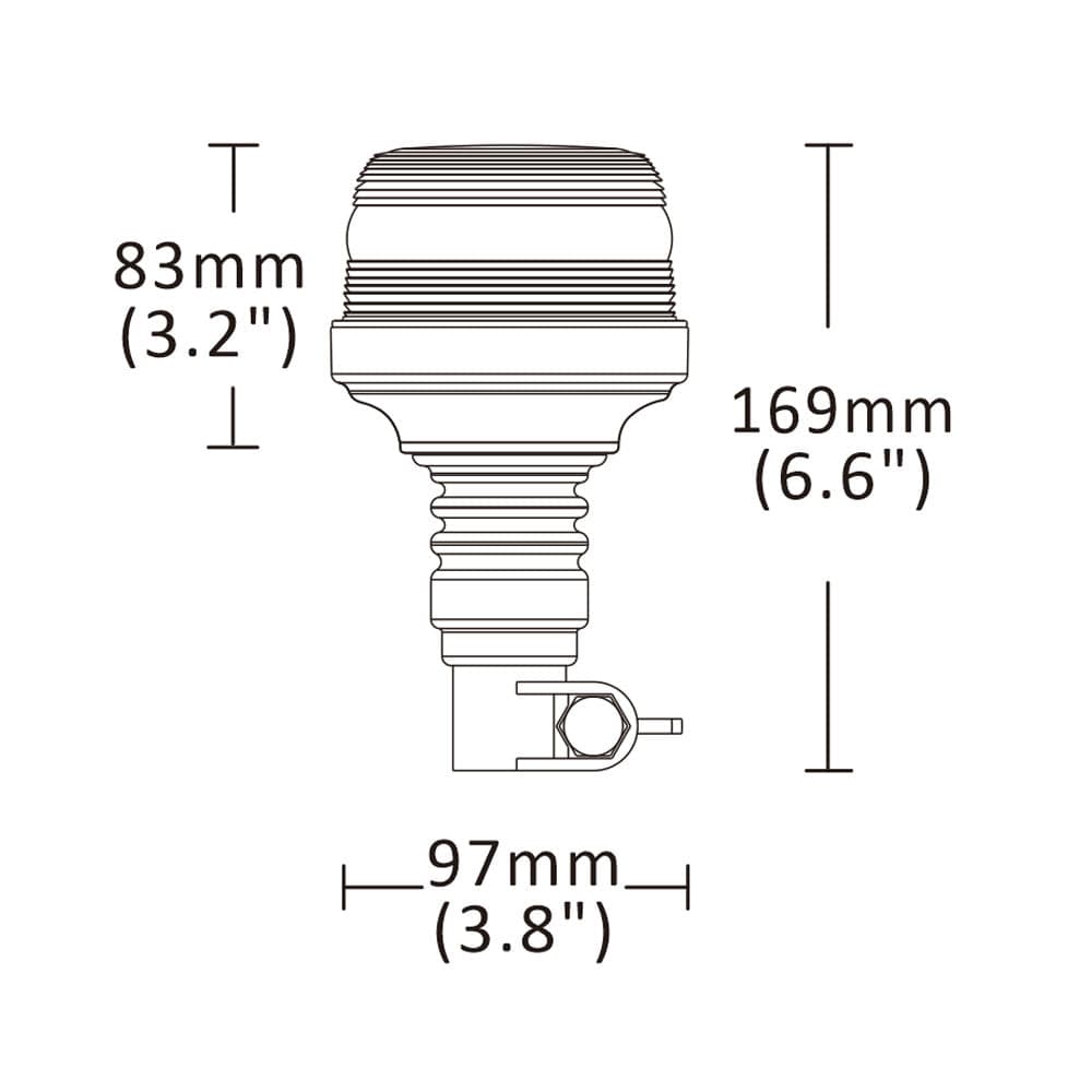 Ama Lampeggiante a led Base flessibile Arancione - 2
