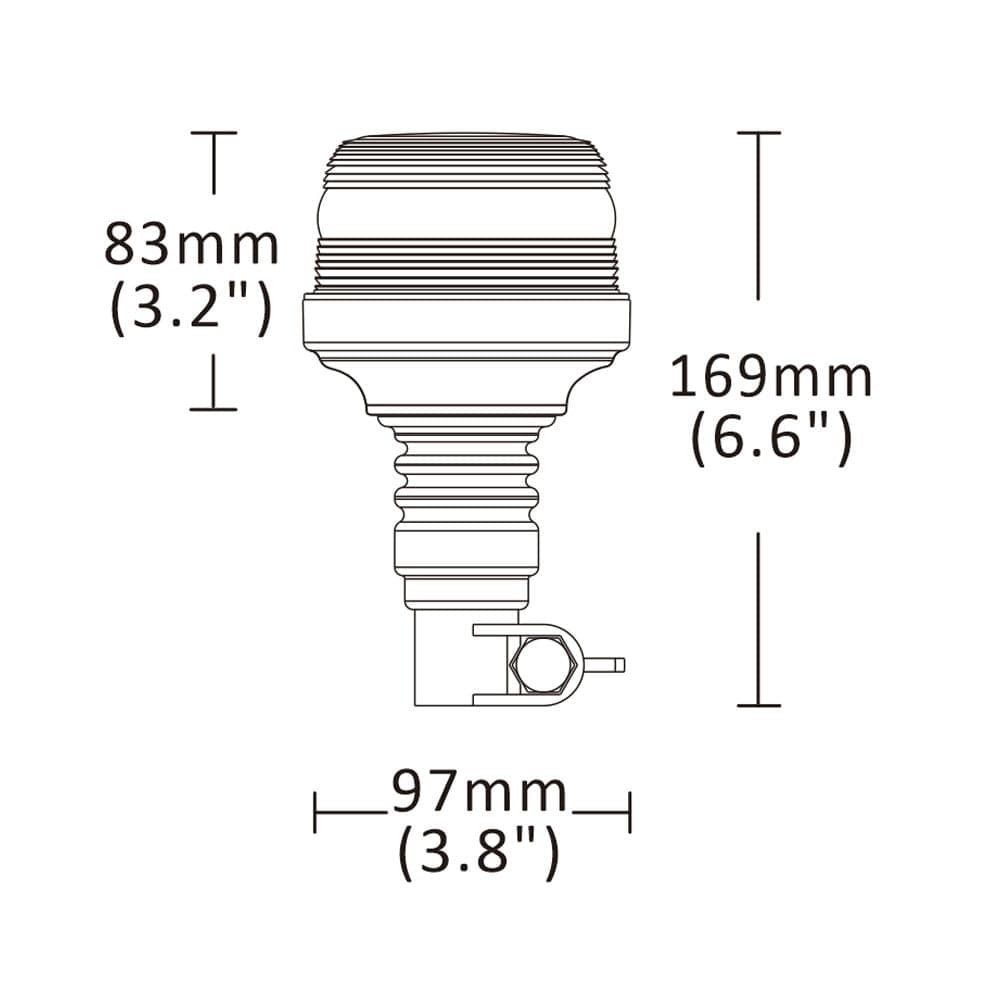 Ama Lampeggiante a led Base flessibile Arancione - 2