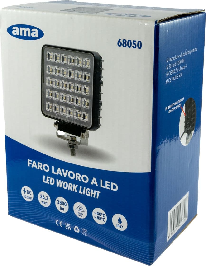 Faro da lavoro 30 LED ad ampio raggio 26,3W IP67 - 8
